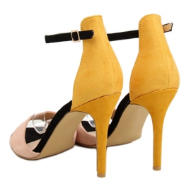 Sandale cu toc înalt WD100P Galben multicolor 5