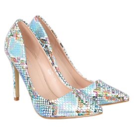 Știfturi albastre din piele de șarpe NF-42P Albastru multicolor 4