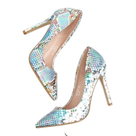 Știfturi albastre din piele de șarpe NF-42P Albastru multicolor 5