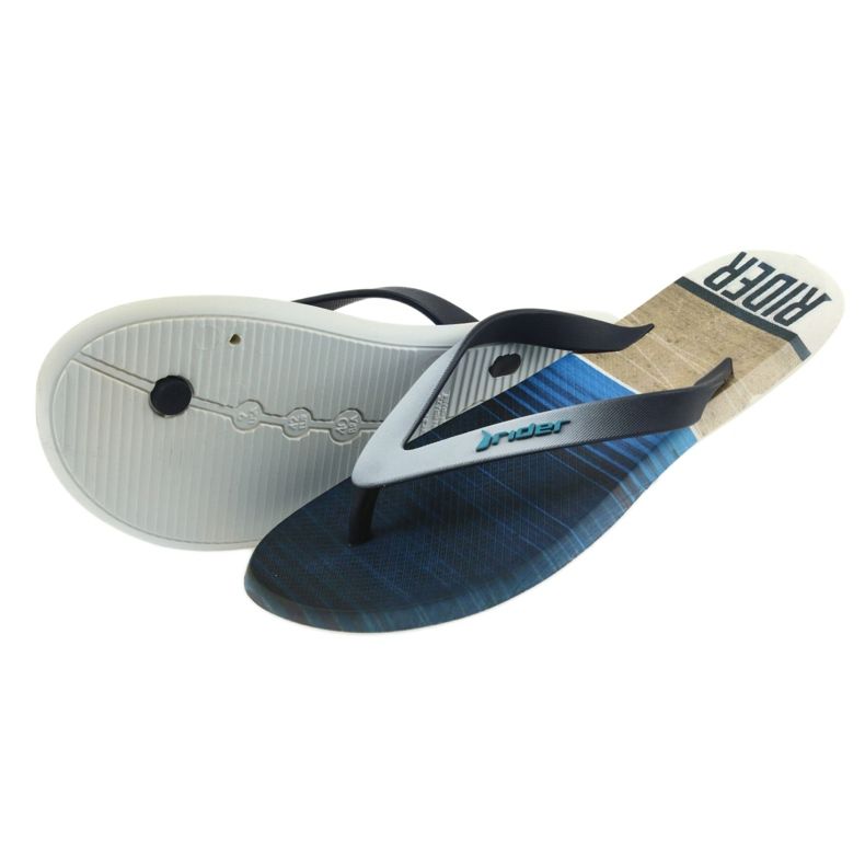 Rider 10719 flip-flops pentru bărbați maro gri albastru marin 4