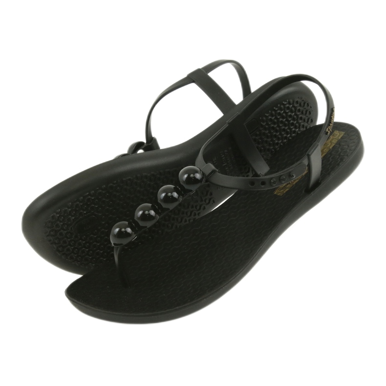 Sandale Ipanema pantofi de damă flip-flops cu bile 82517 negru 4