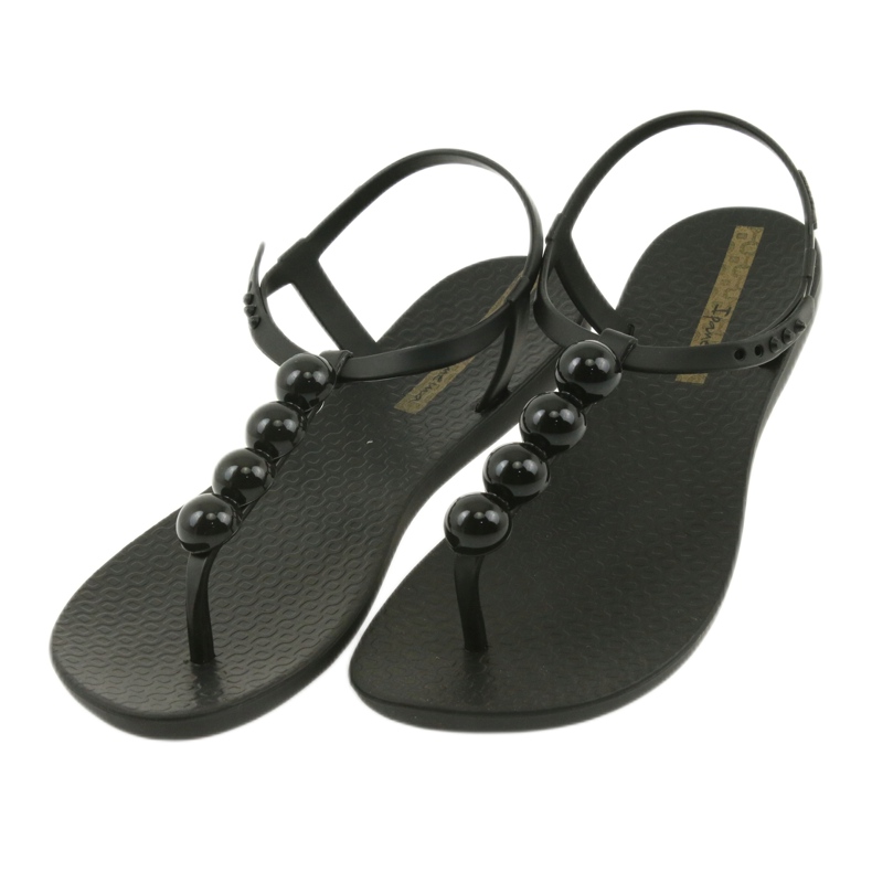 Sandale Ipanema pantofi de damă flip-flops cu bile 82517 negru 3