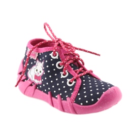 Pantofi copii colorati Befado, comf. până la 23 cm 130P039 albastru marin roz alb 2