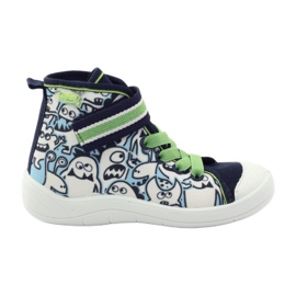 Model de colorat pantofi copii Befado 268Y065 verde albastru marin 1