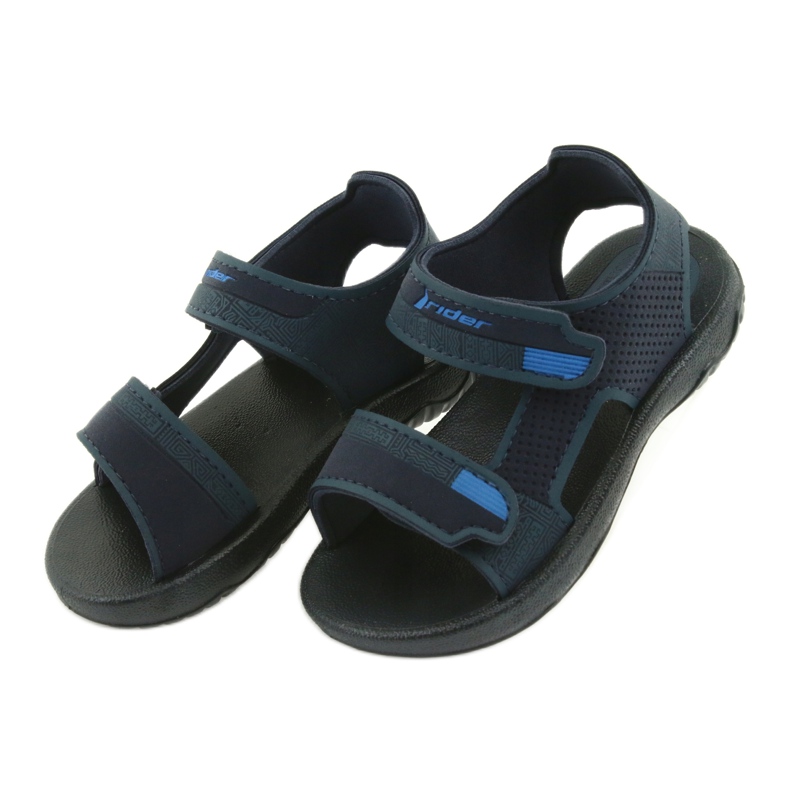 Rider Sandale pentru copii din spumă 82673 Navy Blue Velcro albastru 4