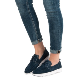 Filippo Mocasini din piele cu cordon albastru albastru marin 2 Filippo Mocasini din piele cu cordon albastru albastru marin 2