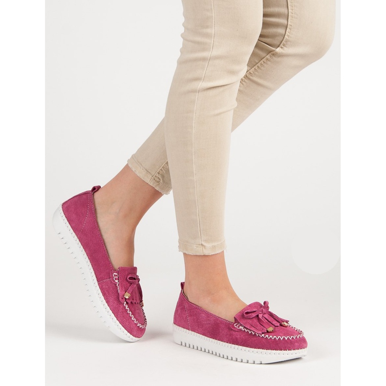 Filippo Mocasini din piele la modă roz 1 Filippo Mocasini din piele la modă roz 1