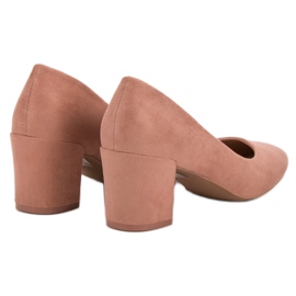 Ideal Shoes Pompe cu pulbere pe un stâlp roz 1
