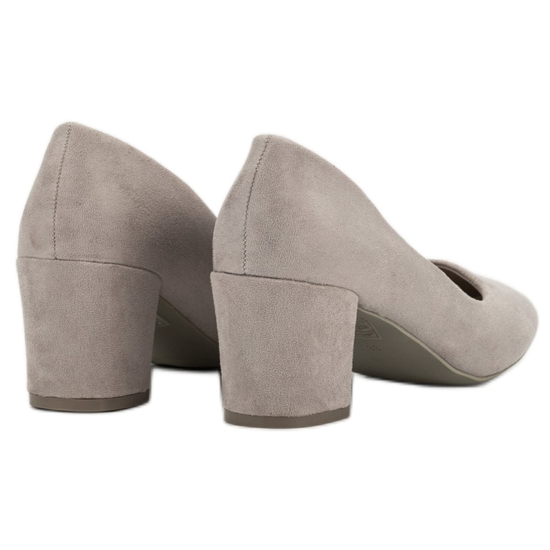 Ideal Shoes Pompele gri pe un stâlp 1 Ideal Shoes Pompele gri pe un stâlp 1