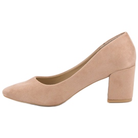 Ideal Shoes Pompele bej pe un stâlp 4