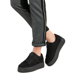 Pantofi sport din piele de căprioară negru 2