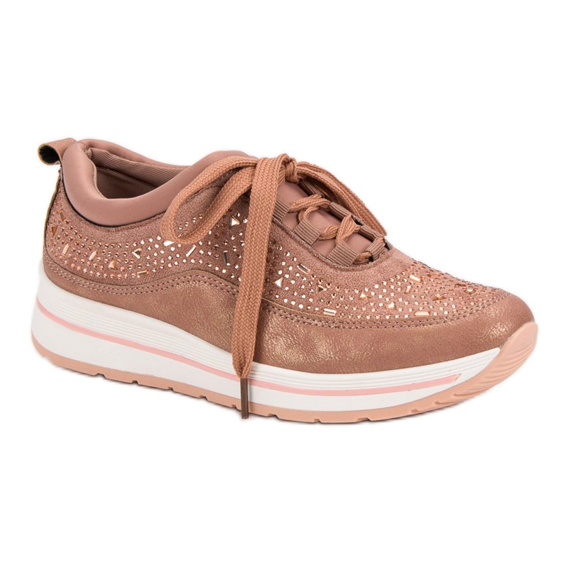 Pantofi sport cu cristale roz 1 Pantofi sport cu cristale roz 1