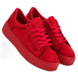 Seastar Red Suede Creepers roșu 2
