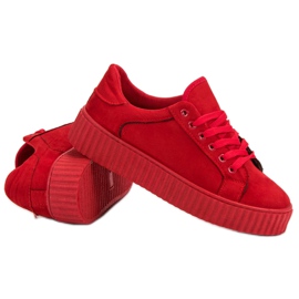Seastar Red Suede Creepers roșu 1
