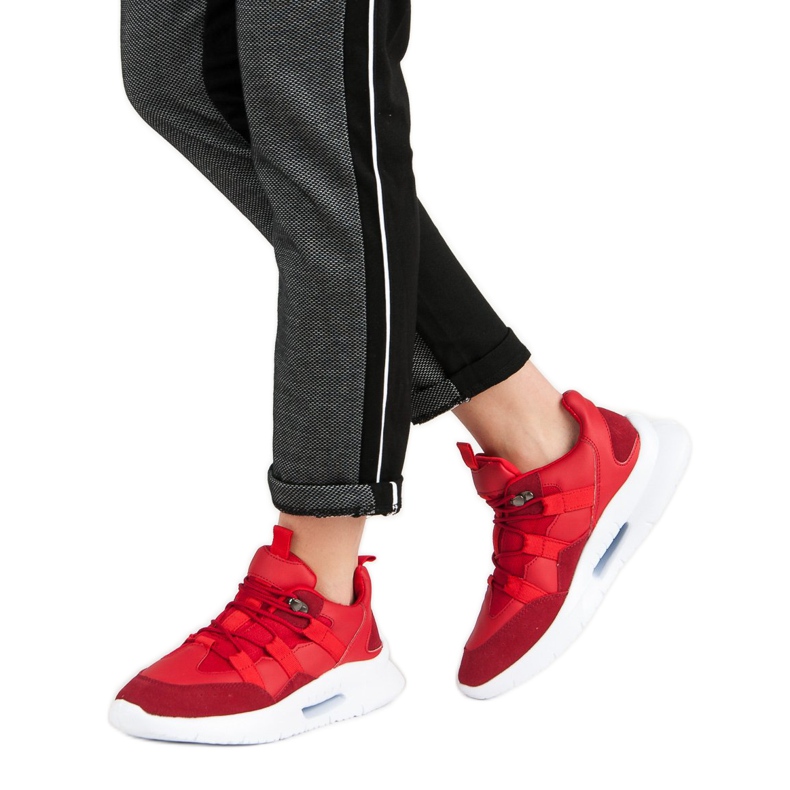 Adidași de culoare roșie deschisă roșu 2 Adidași de culoare roșie deschisă roșu 2