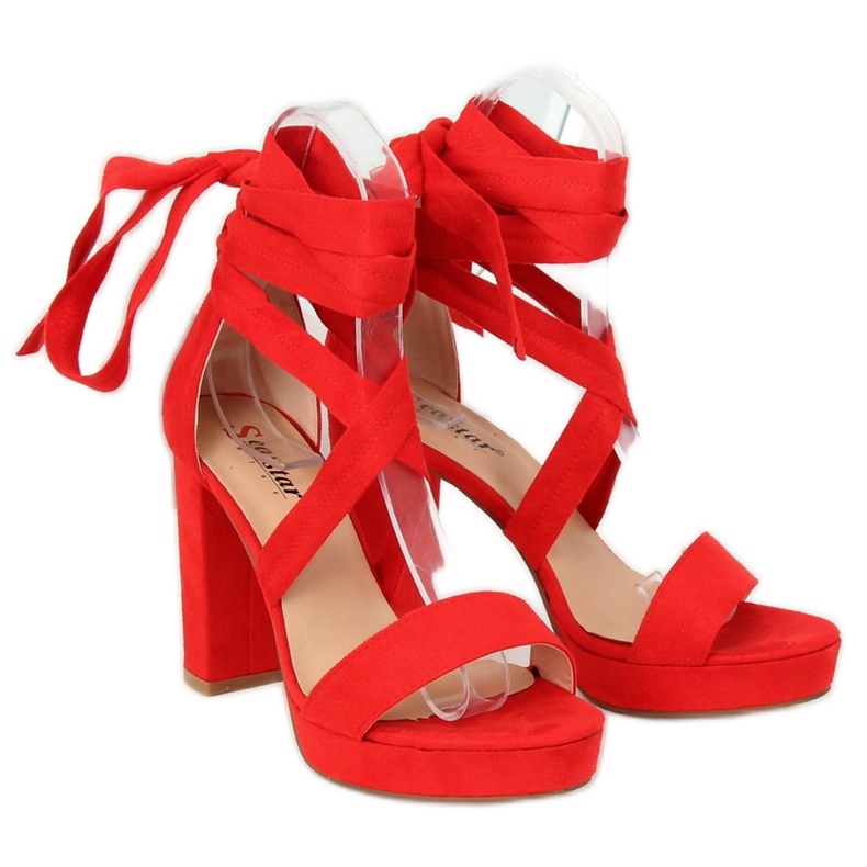 Sandale roșii pe platforma NC805 Roșu roşu 2