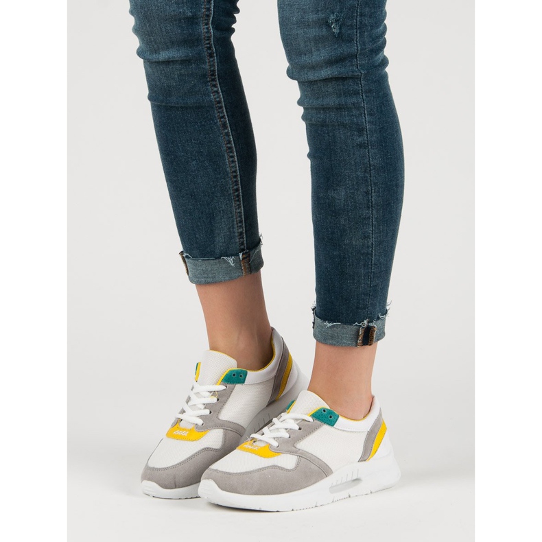 Încălțăminte sport cu șiret alb multicolor 1