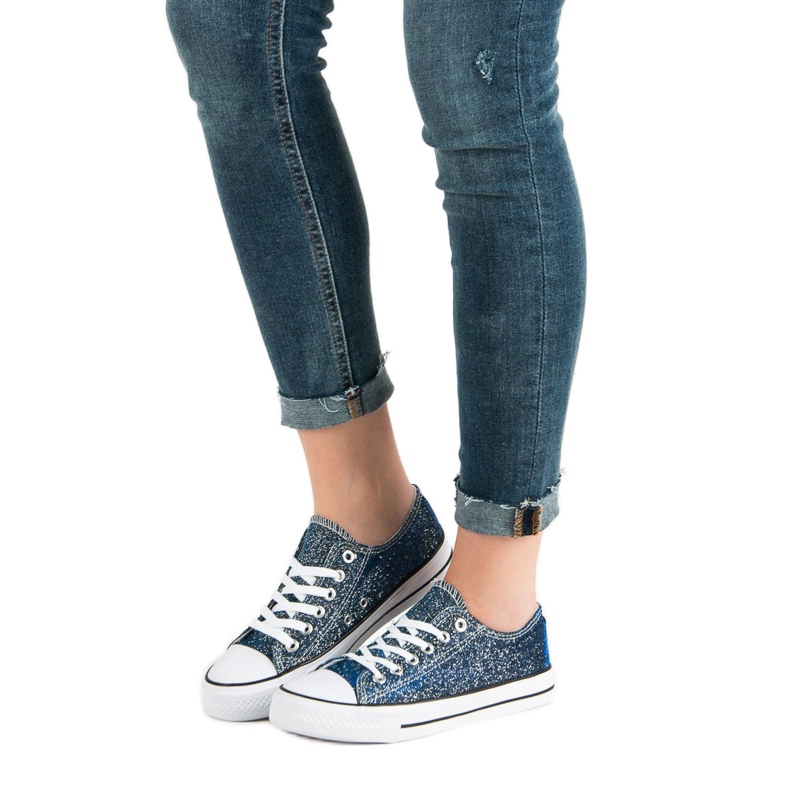 Adidași bleumarin cu sclipici albastru 1 Adidași bleumarin cu sclipici albastru 1