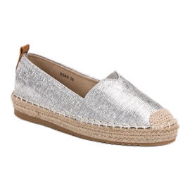 Small Swan Espadrile strălucitoare gri 1