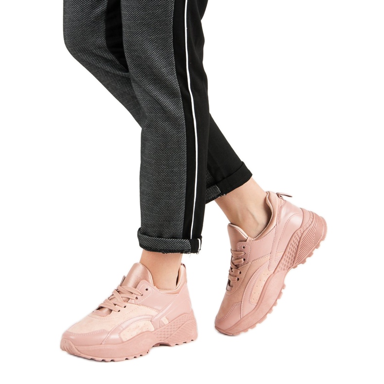 Small Swan Adidași roz pe platformă 2