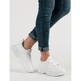 Small Swan Adidași albi pe platformă 6