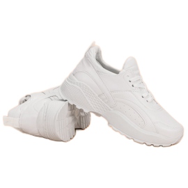 Small Swan Adidași albi pe platformă 1