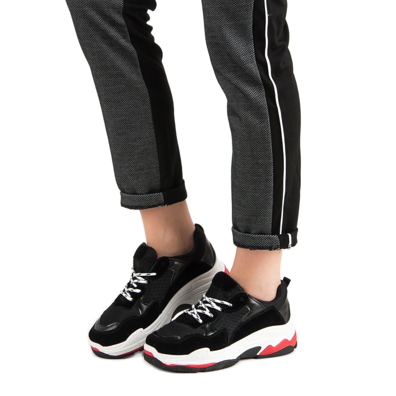 Small Swan Adidași pe platformă negru 1