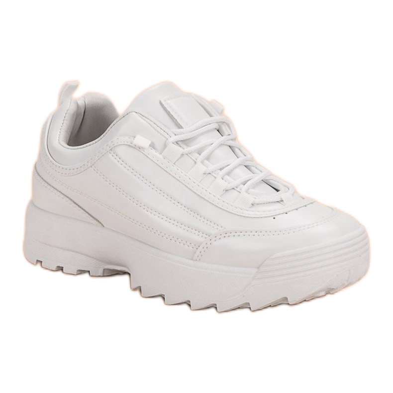 Adidași pe platformă alb 2