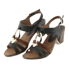 Sandale femei Caprice oval auriu maro galben albastru marin 3