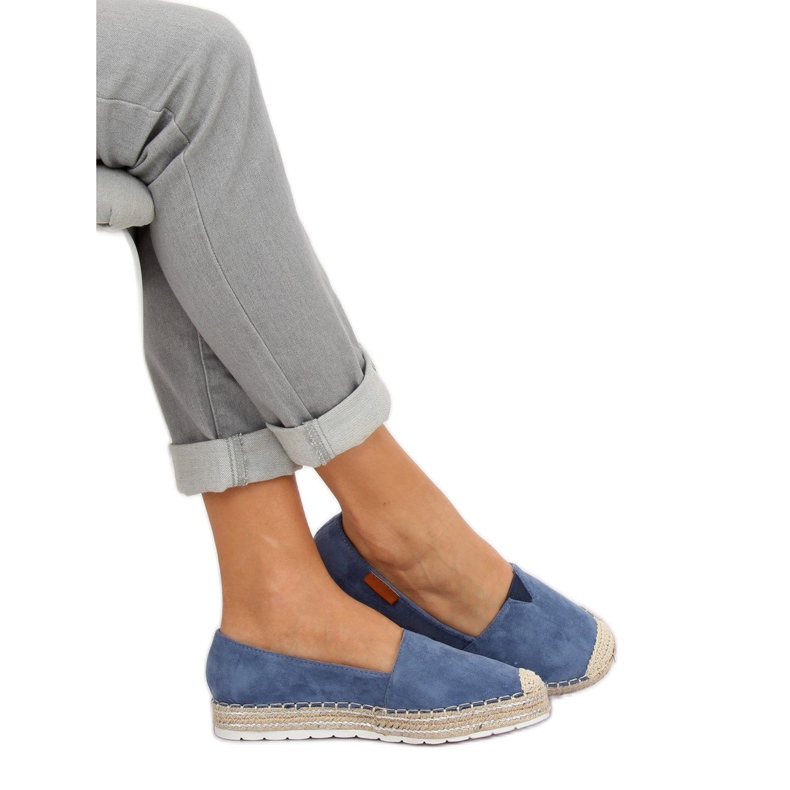 RC-61 Espadrile albastre din piele de căprioară albastră albastru 1
