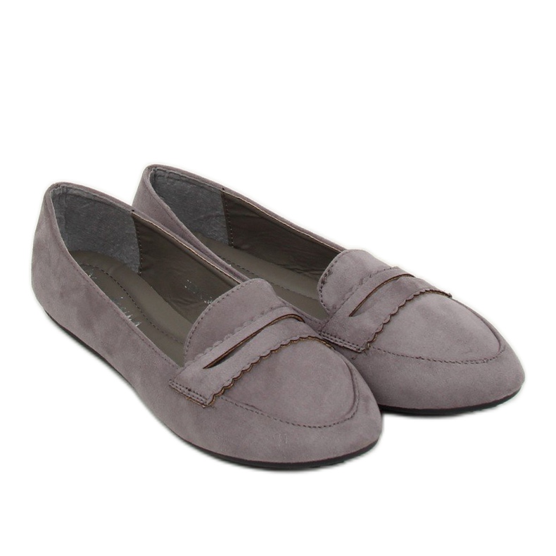 Mocasini balerini gri JM6655Q Gris 1 Mocasini balerini gri JM6655Q Gris 1