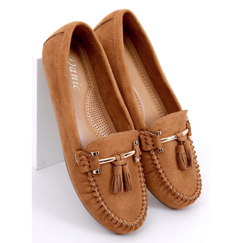 Mocasini dama camel L7183 Camel maro 2