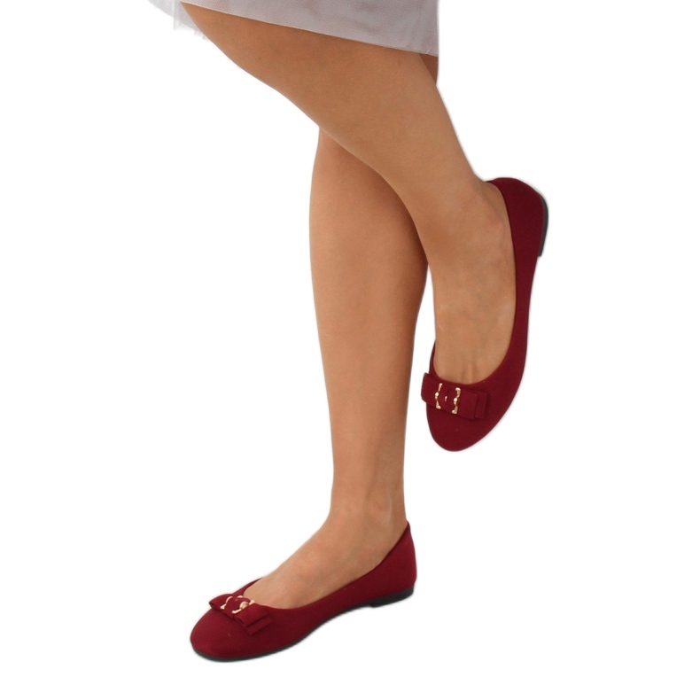 Balerini pentru femei bordeaux JM3553J Burdeo roșu 1