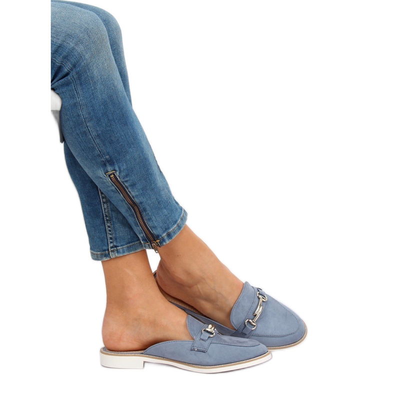 F9375 Mocasini papuci albastri albastru 1