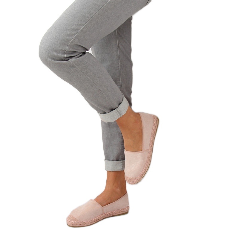Espadrile, piele de căprioară roz AF40 Roz 1 Espadrile, piele de căprioară roz AF40 Roz 1