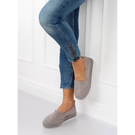 Gri BL247 Espadrile gri pe talpă înaltă 1