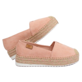 Roz BL267 Espadrile roz pe tălpi înalte 2 Roz BL267 Espadrile roz pe tălpi înalte 2