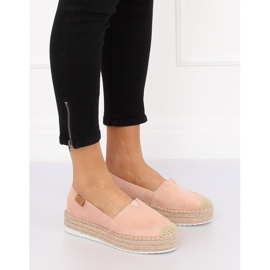 Roz BL267 Espadrile roz pe tălpi înalte 1