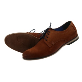 Nikopol Pantofi pentru bărbați din piele Suede 1709 Camel bej 5