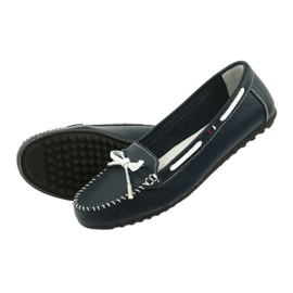 Mocasini din piele pentru femei Filippo 141 bleumarin alb albastru marin 5 Mocasini din piele pentru femei Filippo 141 bleumarin alb albastru marin 5