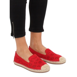 Espadrile, ajurate roșii 9023 Roșu 1