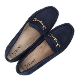 Mocasini dama bleumarin R819 Navy albastru marin 1