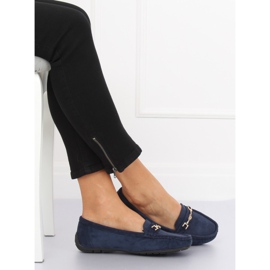Mocasini dama bleumarin R819 Navy albastru marin 2