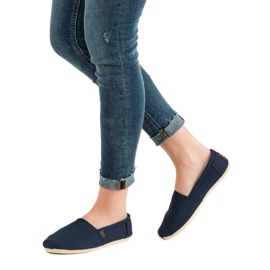 Sliponi clasici de culoare albastru marin 1