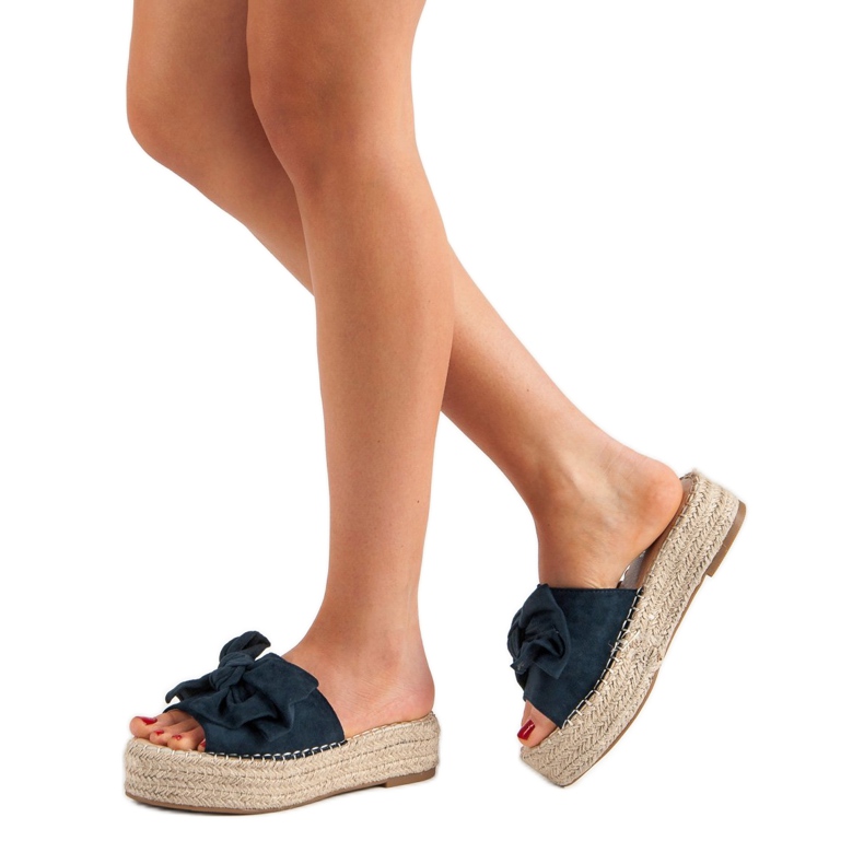 Pantofi Espadrille Pe Platformă albastru albastru marin 2