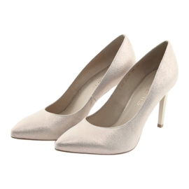 Încălțăminte din piele de damă Anis 4527 de aur 3