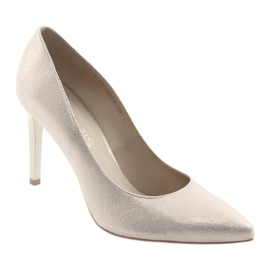 Încălțăminte din piele de damă Anis 4527 de aur 1