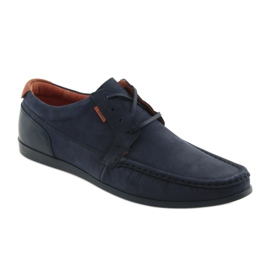 Mocasini cu legătură Badura 3175 bleumarin portocale albastru marin 1