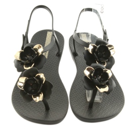 Sandale Ipanema pantofi de damă cu flori 82662 negru galben 4