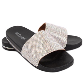BG21P negru Papuci negri cu zirconii cubice 2
